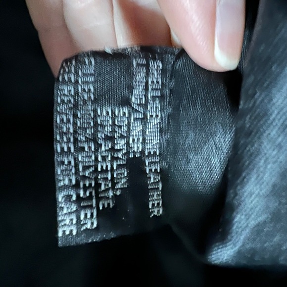 Mens Black Full Grain Leather Motorcycle Jacket Lace Up Sides Belt Size L - Picture 5 of 8